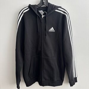 BRAND NEW Adidas Men’s Full Zip Sweatshirt Blk/Wht Size Medium w/ Tags